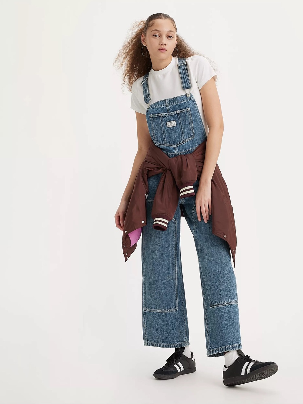 Levi's Baggy Overalls Size Medium Loose Cut Utility Cropped AnkleLlength Fall